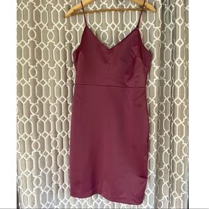 Purple lumiére mini dress